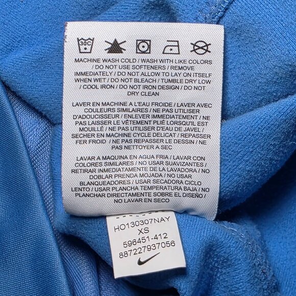 Nike Dri Fit Womens Light Blue 1/2 Zippered Hooded Athletic Pullover Size XS - Picture 4 of 14